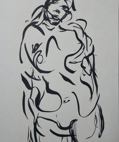 Evocations - 5 - 21 x 29,7 cm - China ink on cream paper
